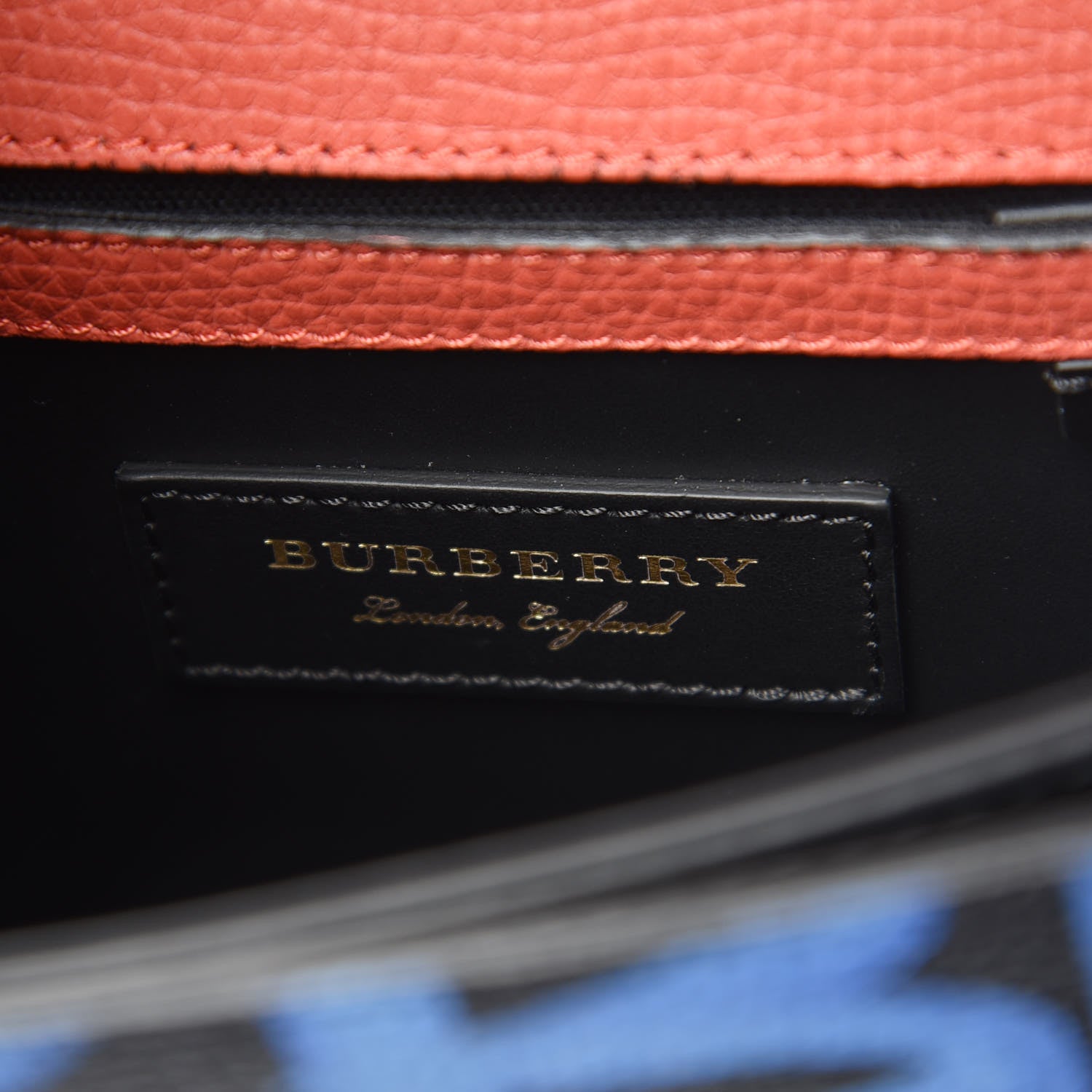 Burberry Calfskin Graffiti Print Small Macken Crossbody Bag Black 6 of 9