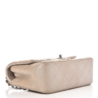 Chanel Iridescent Calfskin Quilted Mini Rectangular Flap Light Gold 4 of 9