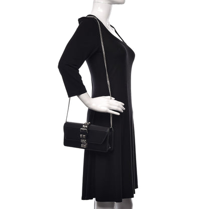 Prada City Calfskin Saffiano Studded Elektra Clutch Black 2 of 10