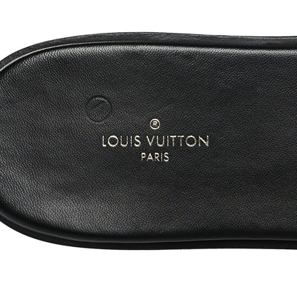 Louis Vuitton Calfskin Lock It Flat Mules 39 Black 8 of 9