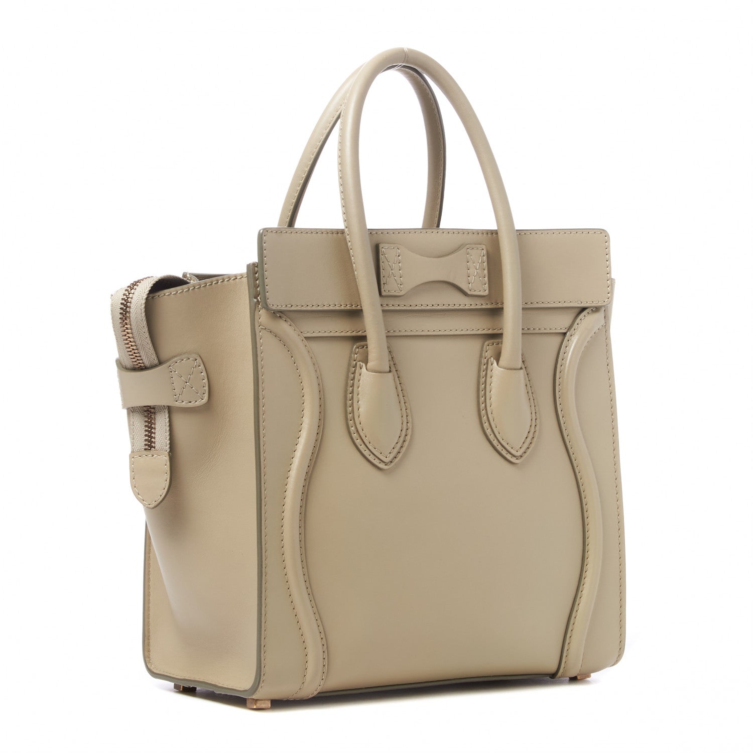Celine Smooth Calfskin Micro Luggage Mastic 2 of 10