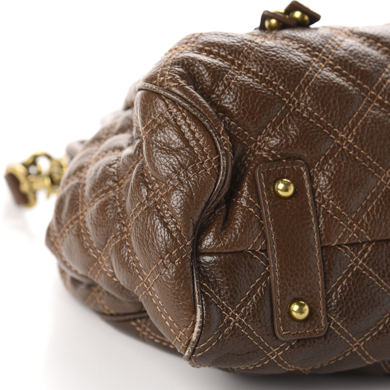 Marc Jacobs Calfskin Quilted Stam Brown 6 of 16