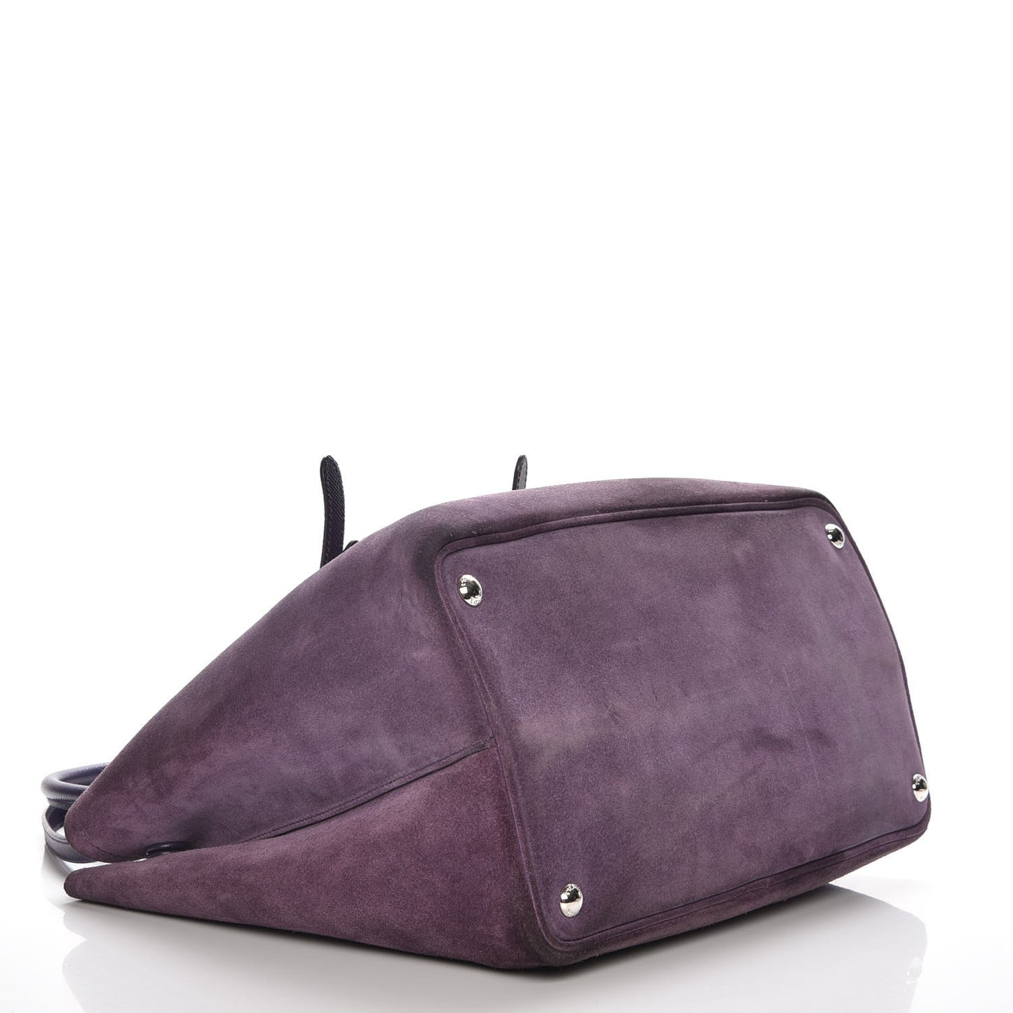 Scamosciato Suede Medium Double Handle Tote Uva Nocciolo