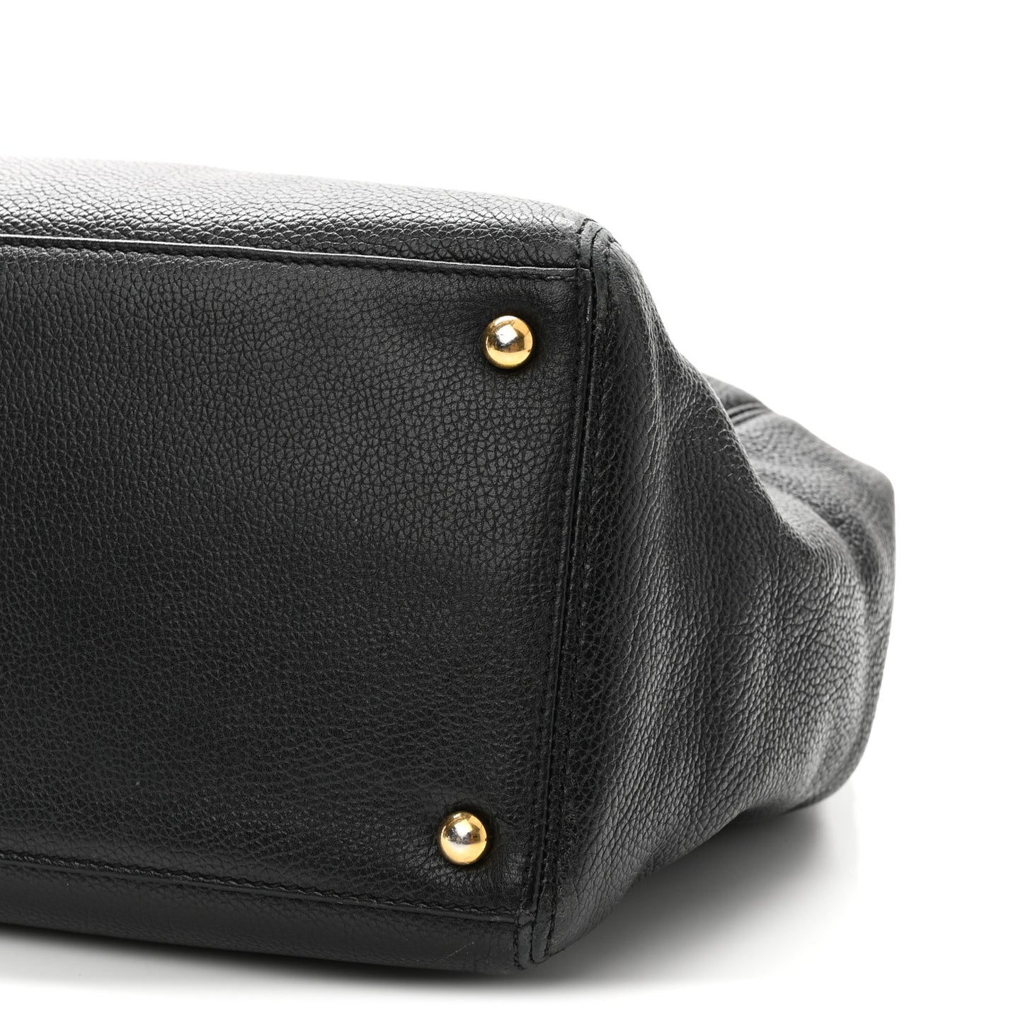 Calfskin Cerf Executive Shopper Tote Black