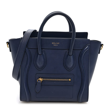 Celine Smooth Calfskin Nano Luggage Ink 1 of 9