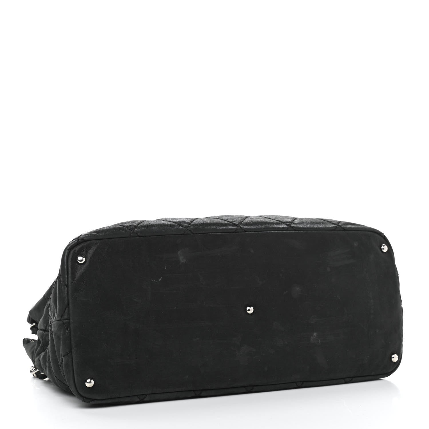Chanel Iridescent Calfskin Stitched CC Shopping Tote Black 4 of 15