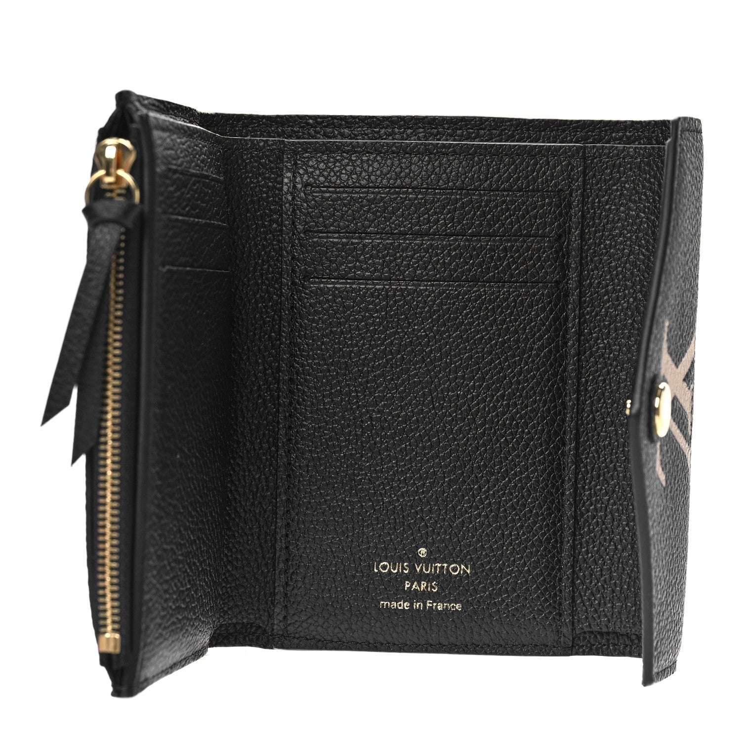 Louis Vuitton Empreinte Monogram Giant Victorine Wallet Black Beige 5 of 9