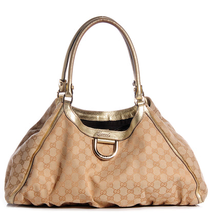 Gucci Monogram Large D Gold Shoulder Bag Metallic Gold 1 of 7