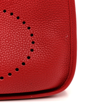 Hermes Taurillon Clemence EVELYNE III PM Rouge Casaque 11 of 14