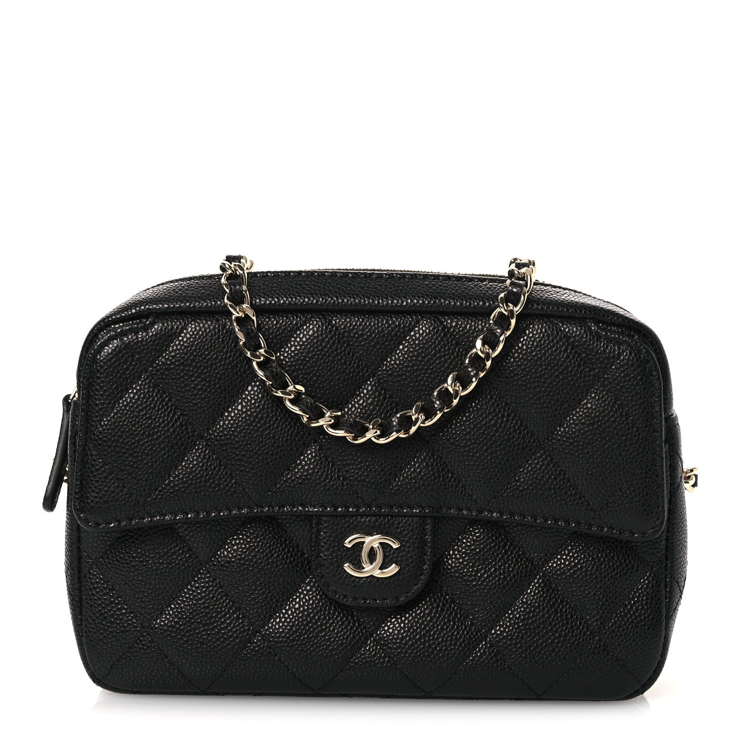 Chanel Caviar Quilted Chain Camera Bag Black 1 of 10
