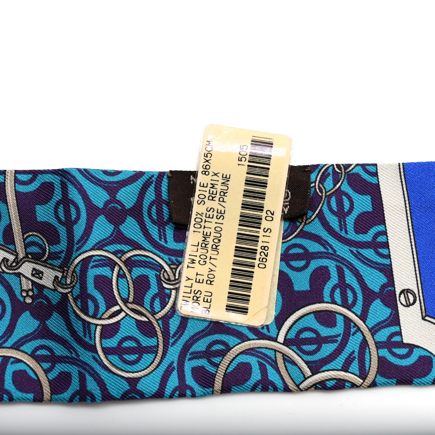 Silk Mors Et Gourmettes Remix Twilly Bleu Roy Turquoise Prune