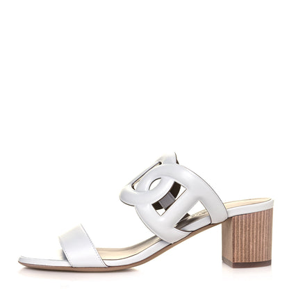 Hermes Nappa Bikini Sandals 38 White 1 of 8