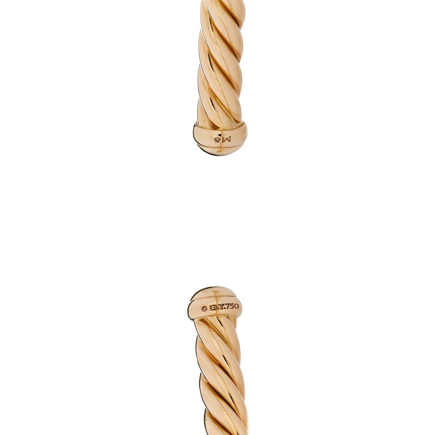 DAVID YURMAN 18K Yellow Gold 4mm Cablespira Bracelet