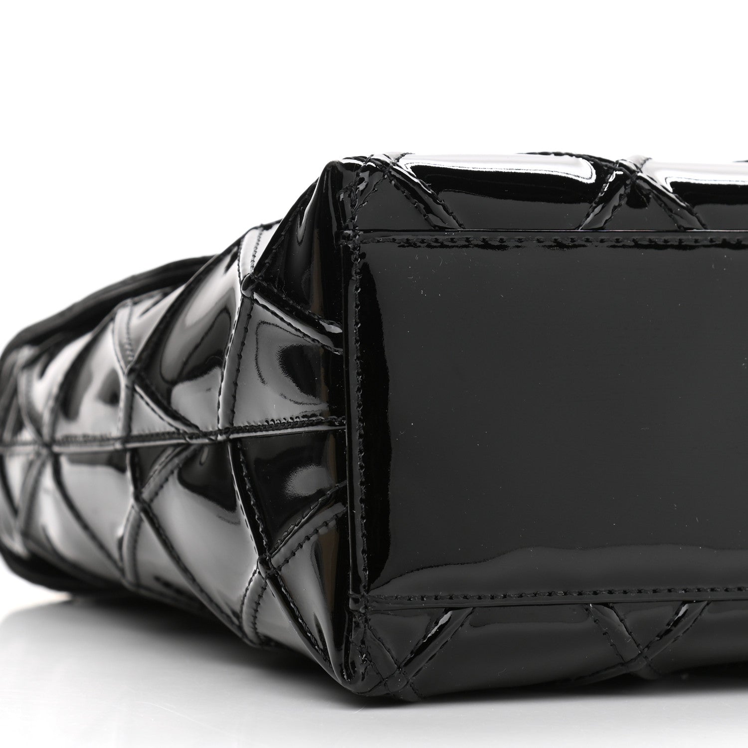 Chanel Patent Quilted Shoulder Bag Black 5 of 11