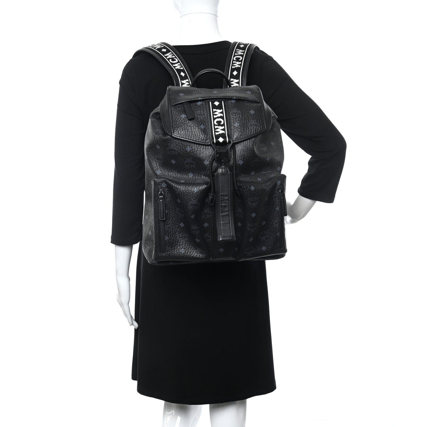 Visetos Raymonde Two Pocket Backpack Black