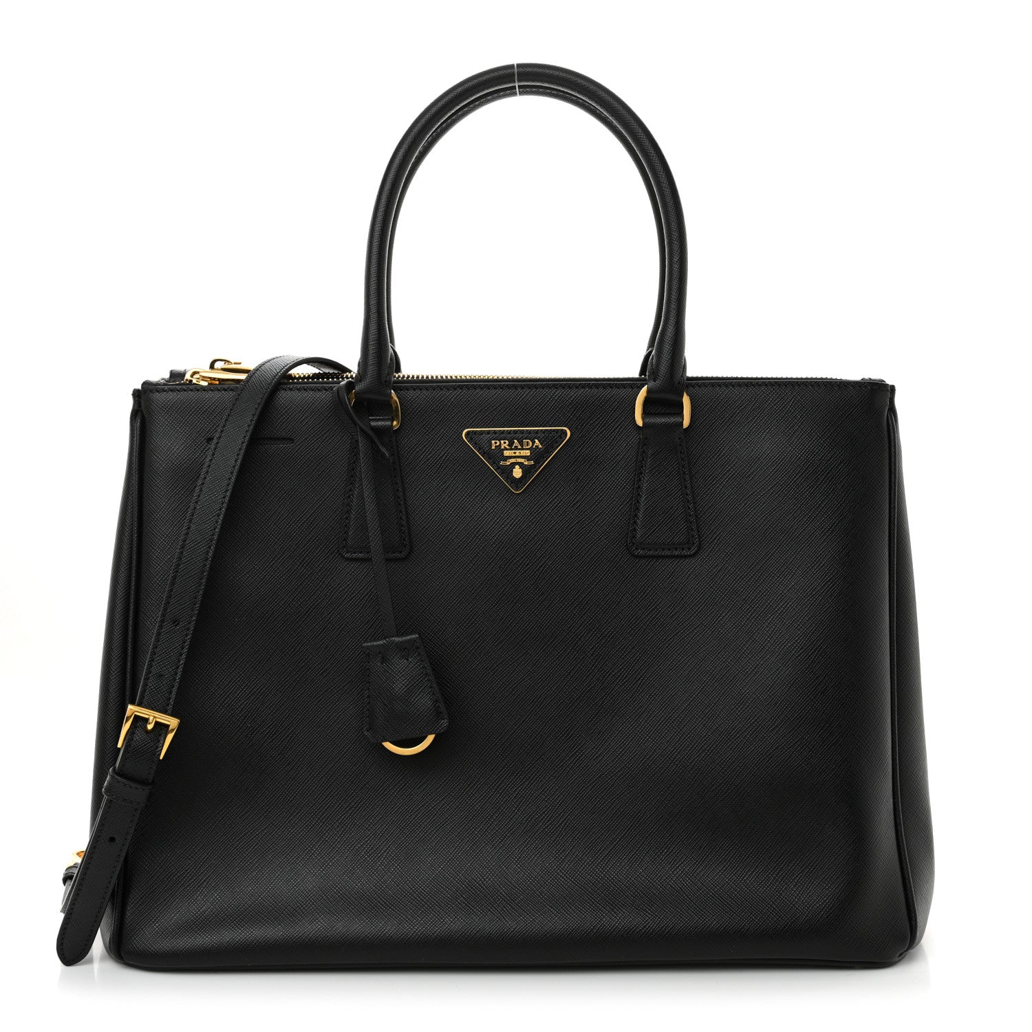 Prada Saffiano Lux Large Galleria Double Zip Tote Black 1 of 11