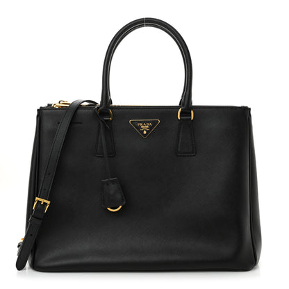 Prada Saffiano Lux Large Galleria Double Zip Tote Black 1 of 11