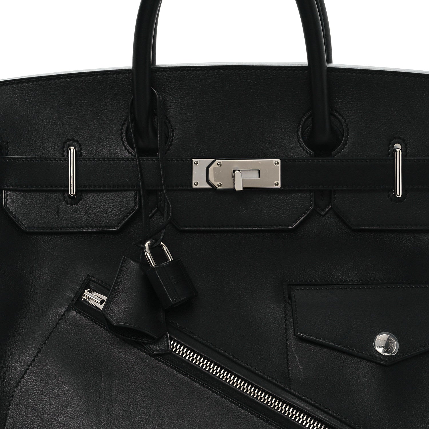 Hermes Veau Volupto Rock HAC Birkin 40 Black 8 of 13