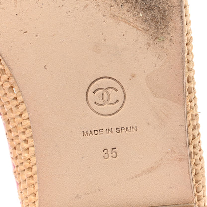 Chanel Lambskin Grosgrain CC Espadrilles 35 Pink 6 of 9