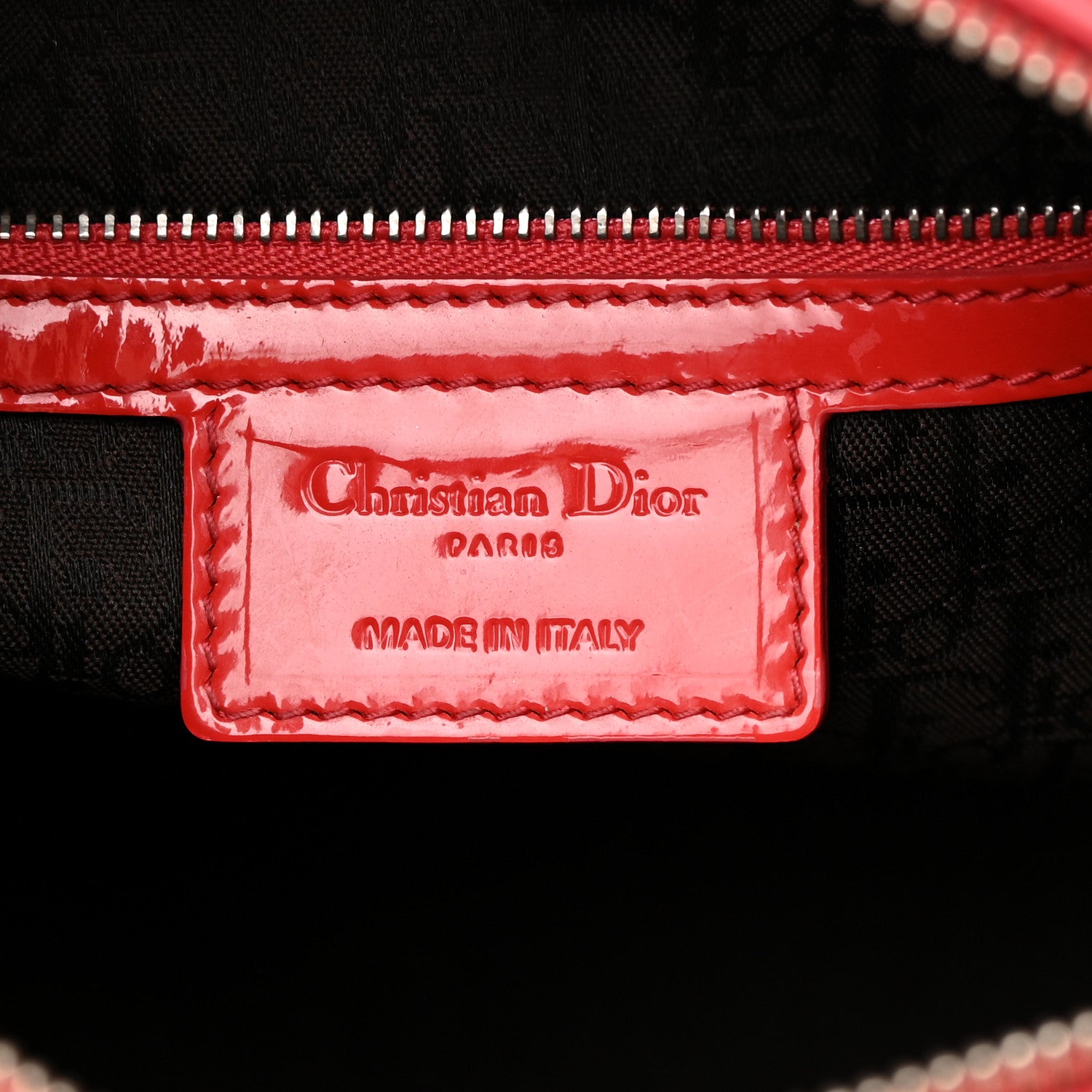 Christian Dior Patent Cannage Large Lady Dior Red 5 of 19