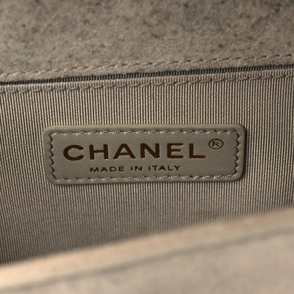 Chanel Iridescent Calfskin Quilted Medium Boy Flap Beige 5 of 11