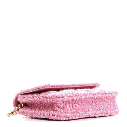 Chanel Tweed Quilted Flap Chain Waist Bag Pink 4 of 11