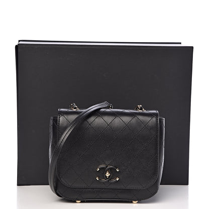 Chanel Calfskin Stitched Small Covered CC Flap Bag Black 11 of 11