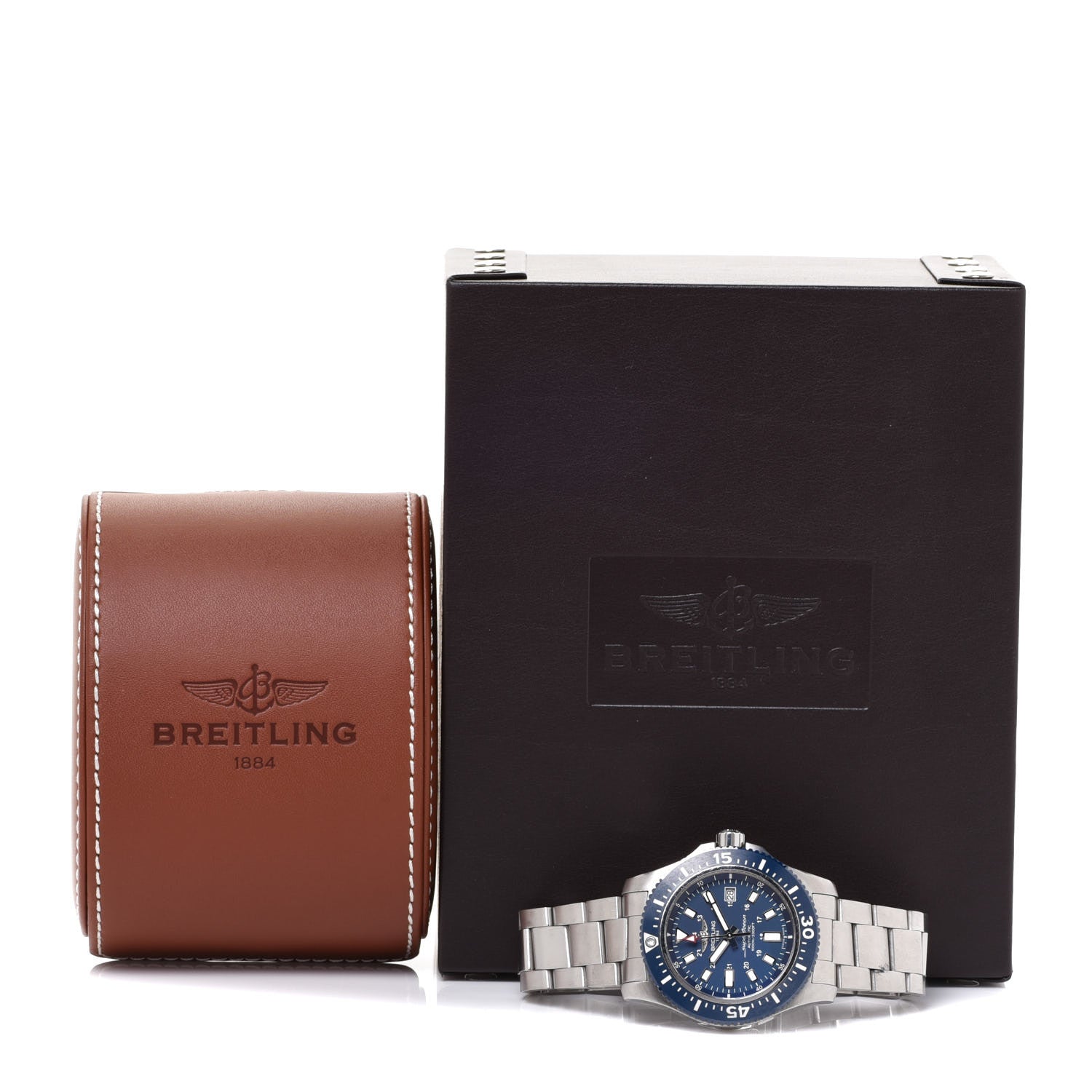 Breitling Stainless Steel 44mm SuperOcean Automatic Watch Blue Y17393 5 of 5