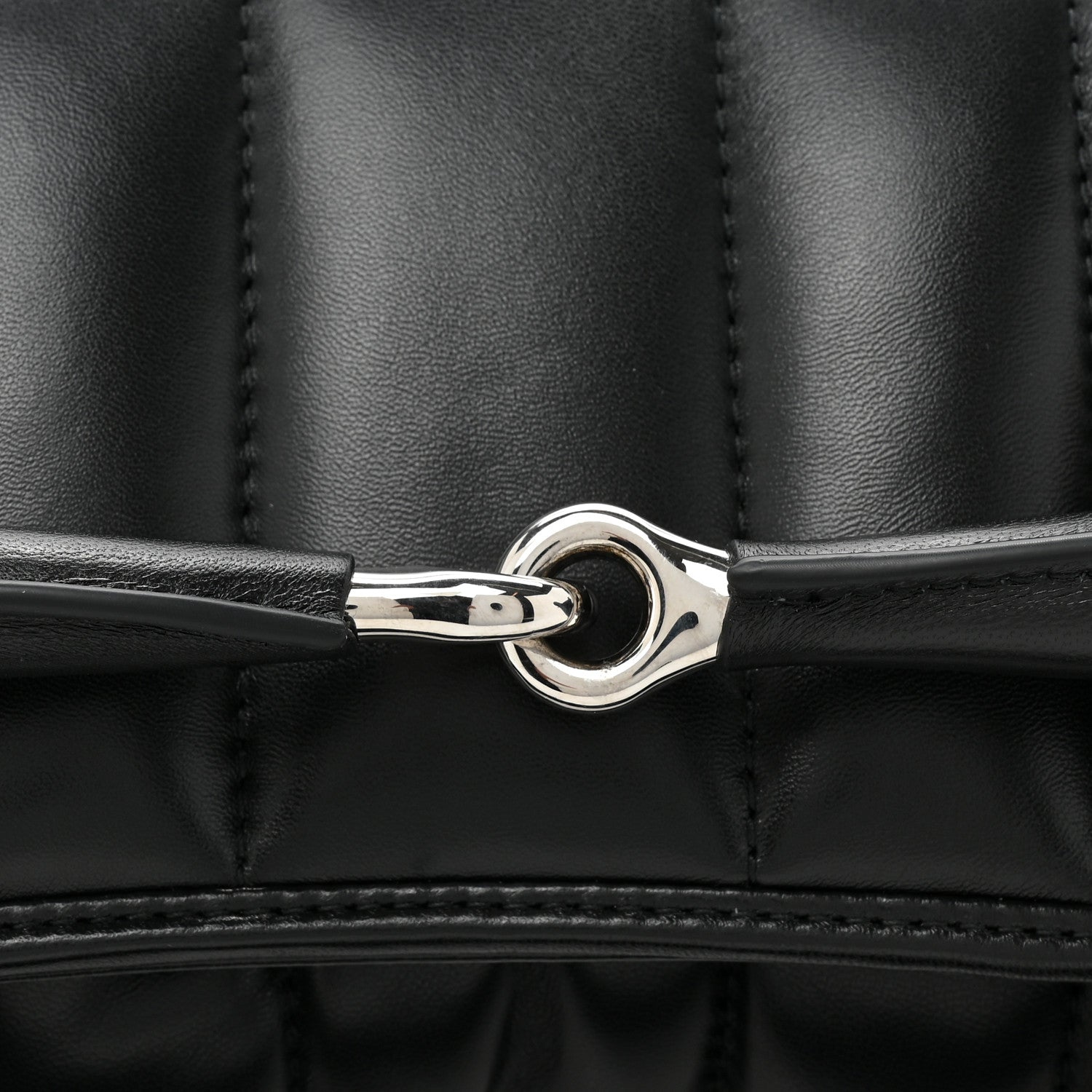 Gucci Nappa Vertical Matelasse Medium Maxi Horsebit Chain Shoulder Bag Black 8 of 11