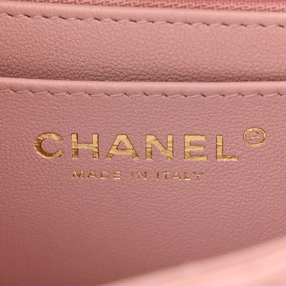 Chanel Lambskin Quilted Mini Top Handle Rectangular Flap Light Pink 8 of 11