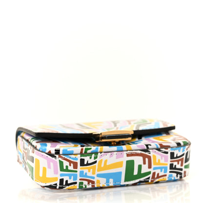 Fendi X SARAH COLEMAN Vitello Liberty Ceylon Micro FF Fish Eye Embossed Nano Baguette Charm Multicolor Cyber Blue 3 of 7