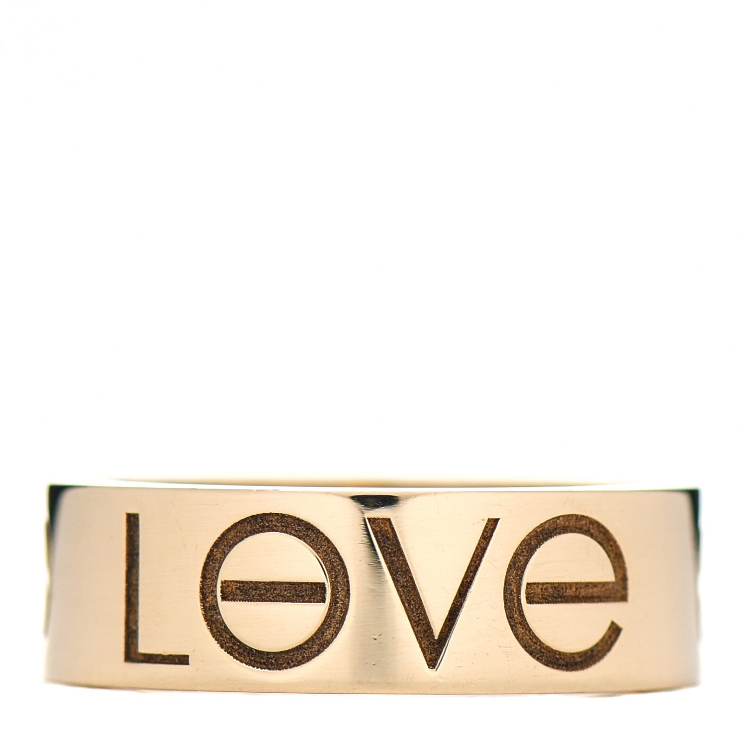 Cartier 18K Yellow Gold 5.5mm Engraved LOVE Ring 48 4.5 1 of 5