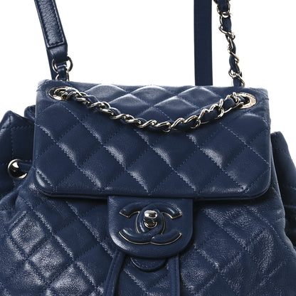 Chanel Calfskin Quilted Small Urban Spirit Backpack Blue 8 of 13