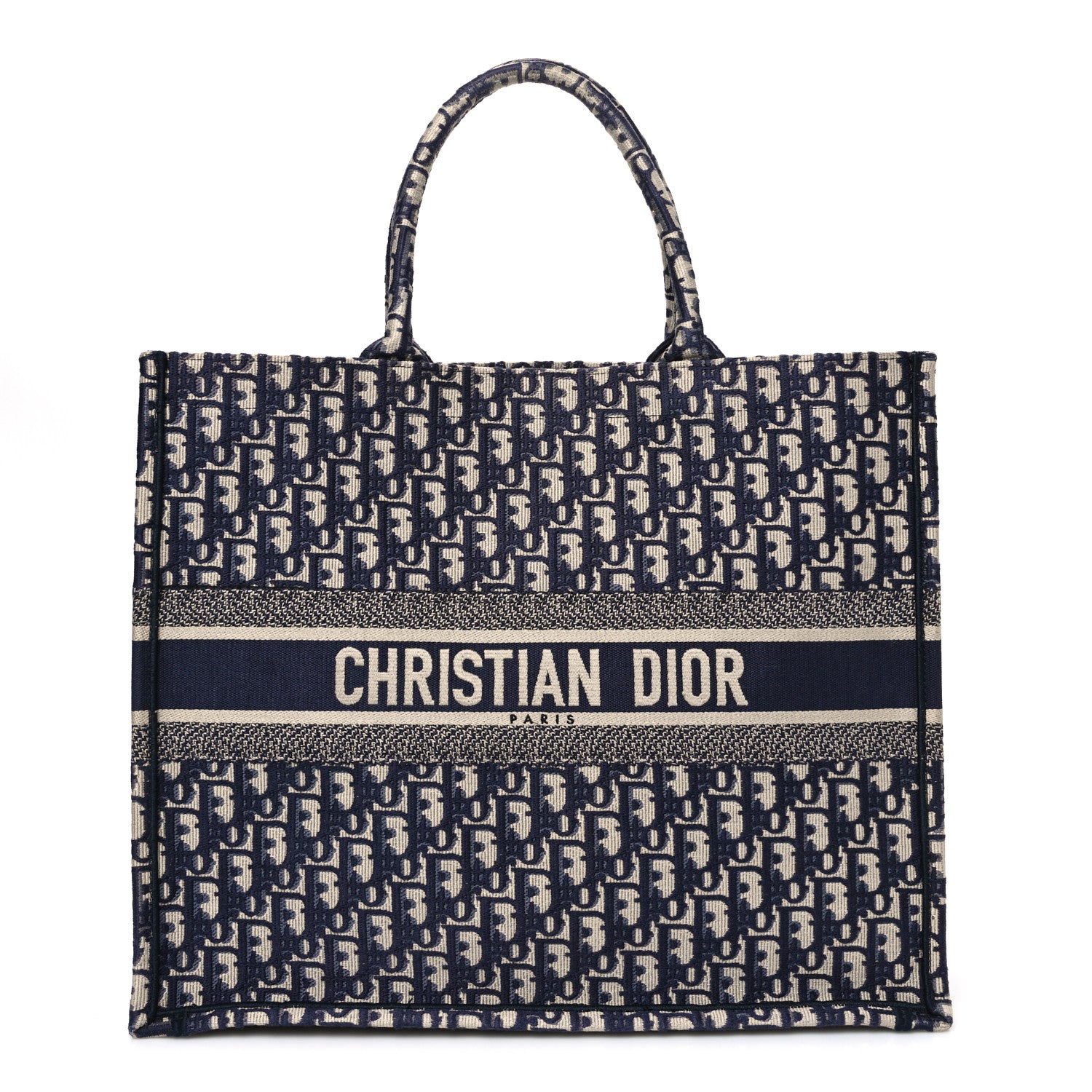 Christian Dior Oblique Large Book Tote Blue Multicolor 1 of 10