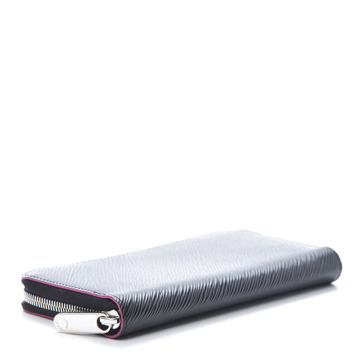 Epi Zippy Wallet Black Hot Pink