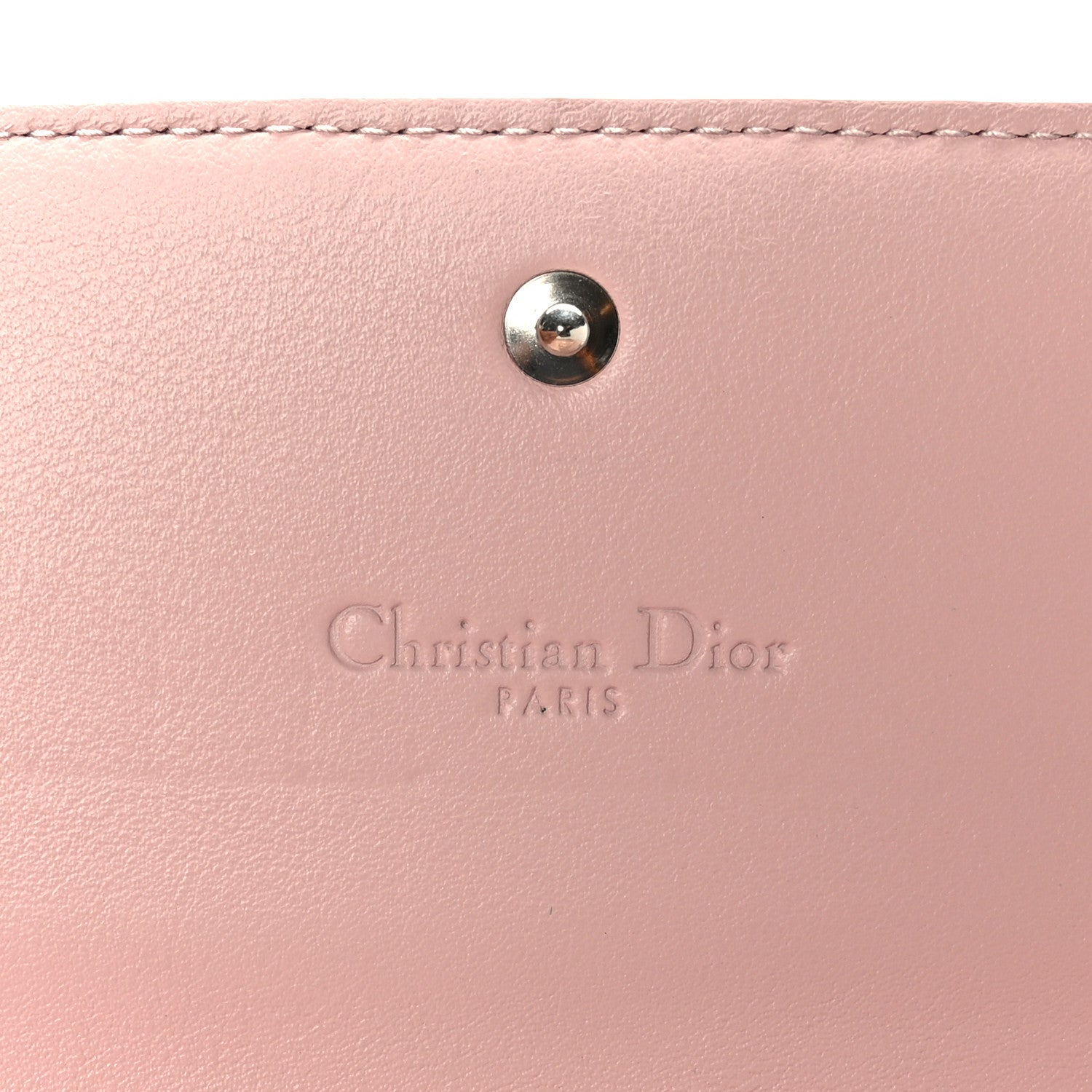 Christian Dior Patent Cannage Lady Dior Rendezvous Wallet On Chain Pink 6 of 9