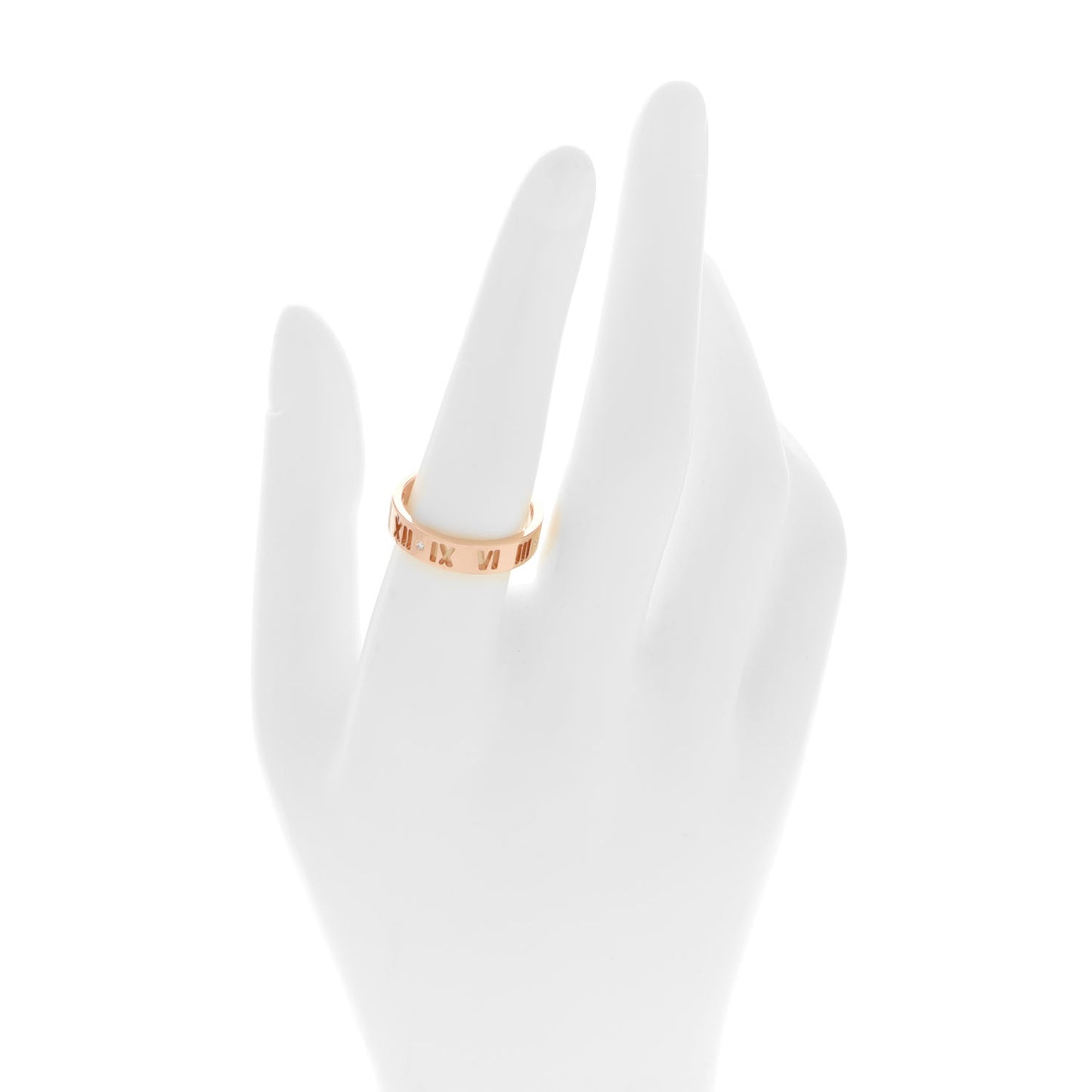 18K Rose Gold Diamond Atlas Pierced Ring 58 8.5