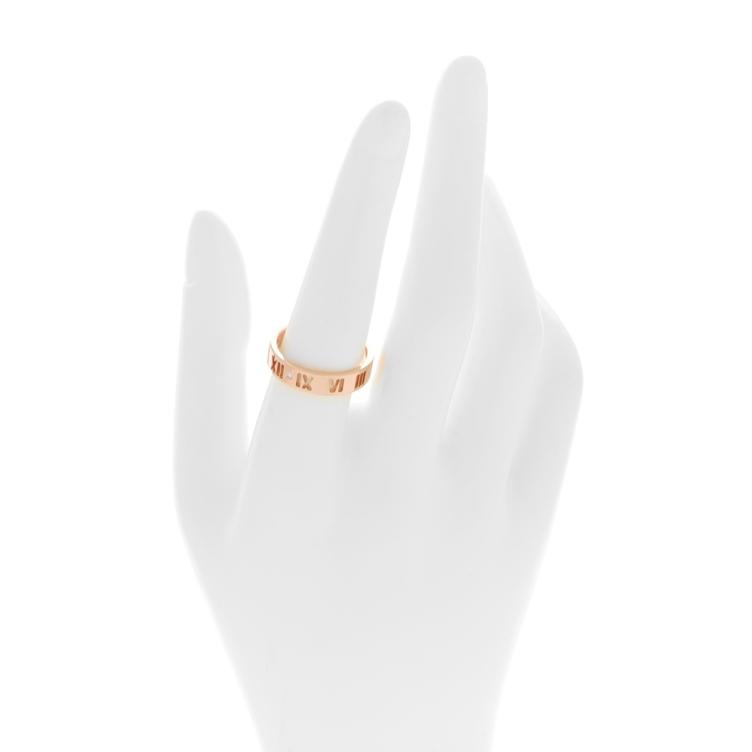 Tiffany 18K Rose Gold Diamond Atlas Pierced Ring 58 8.5 2 of 5