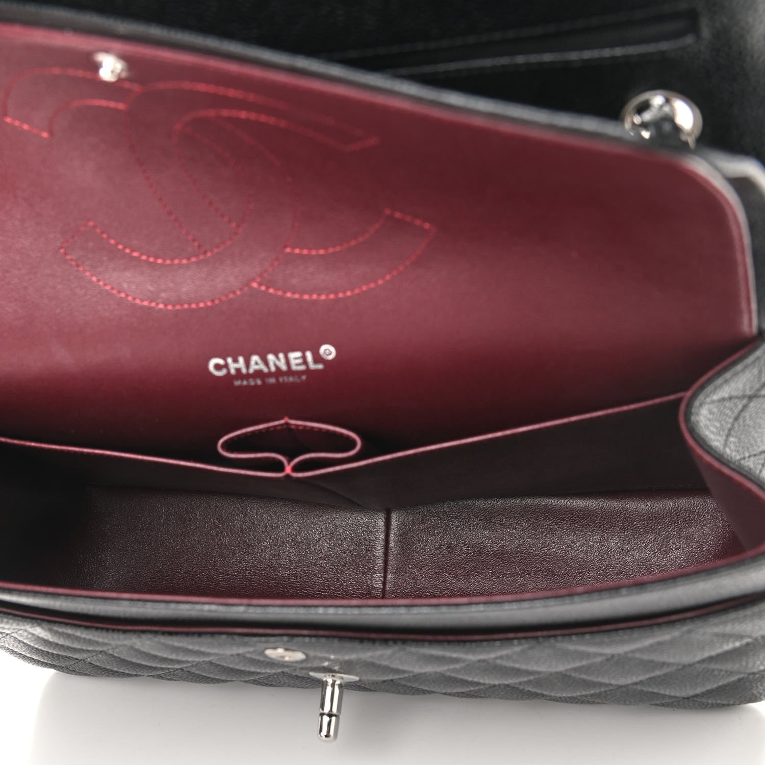 Chanel Caviar Quilted Jumbo Double Flap Black 5 of 9