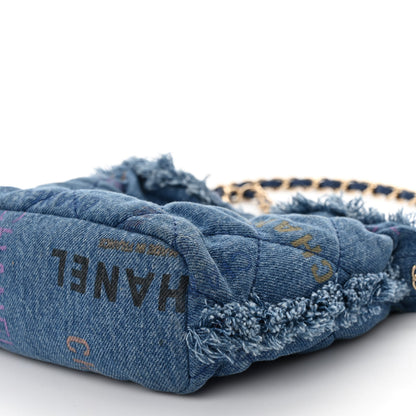Chanel Denim Quilted Small Mood Bucket With Chain Blue Multicolor 10 of 10
