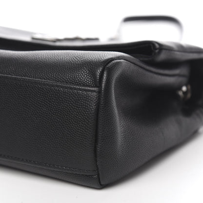 Saint Laurent Grain De Poudre Small West Hollywood Monogram Fold-Over Bag Black 8 of 11