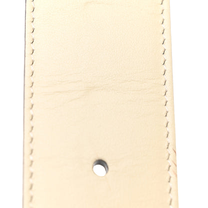 Gucci GG Supreme Monogram Matte Plutone Calfskin Double G 40mm Belt 100 40 Beige Ebony Mystic White 8 of 11