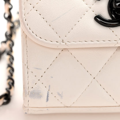 Chanel Lambskin Quilted Mini Trendy CC Clutch With Chain White White 11 of 12
