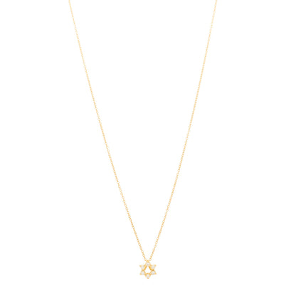 Roberto Coin 18K Yellow Gold Diamond Tiny Treasures Star of David Pendant Necklace 1 of 7