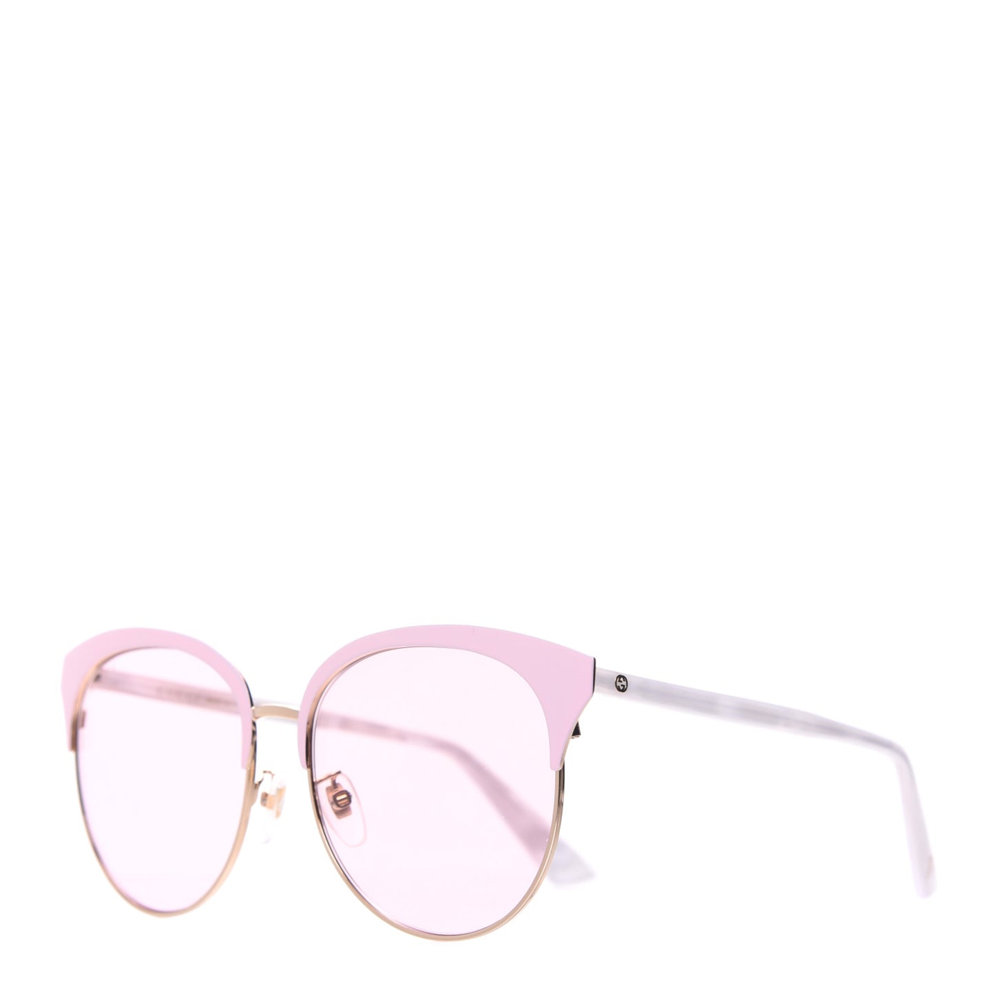 Round Metal GG0246SA Sunglasses Light Pink