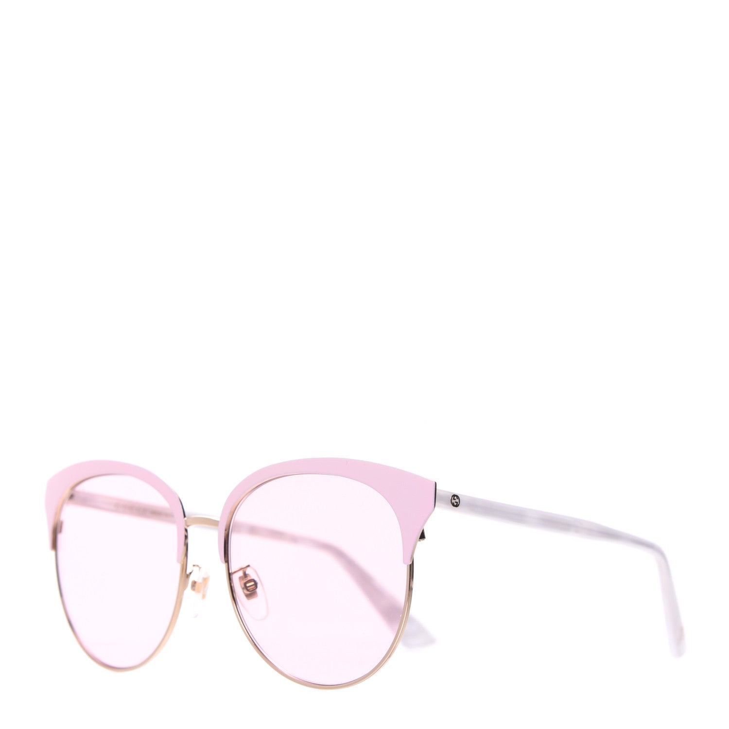 Gucci Round Metal GG0246SA Sunglasses Light Pink 1 of 8
