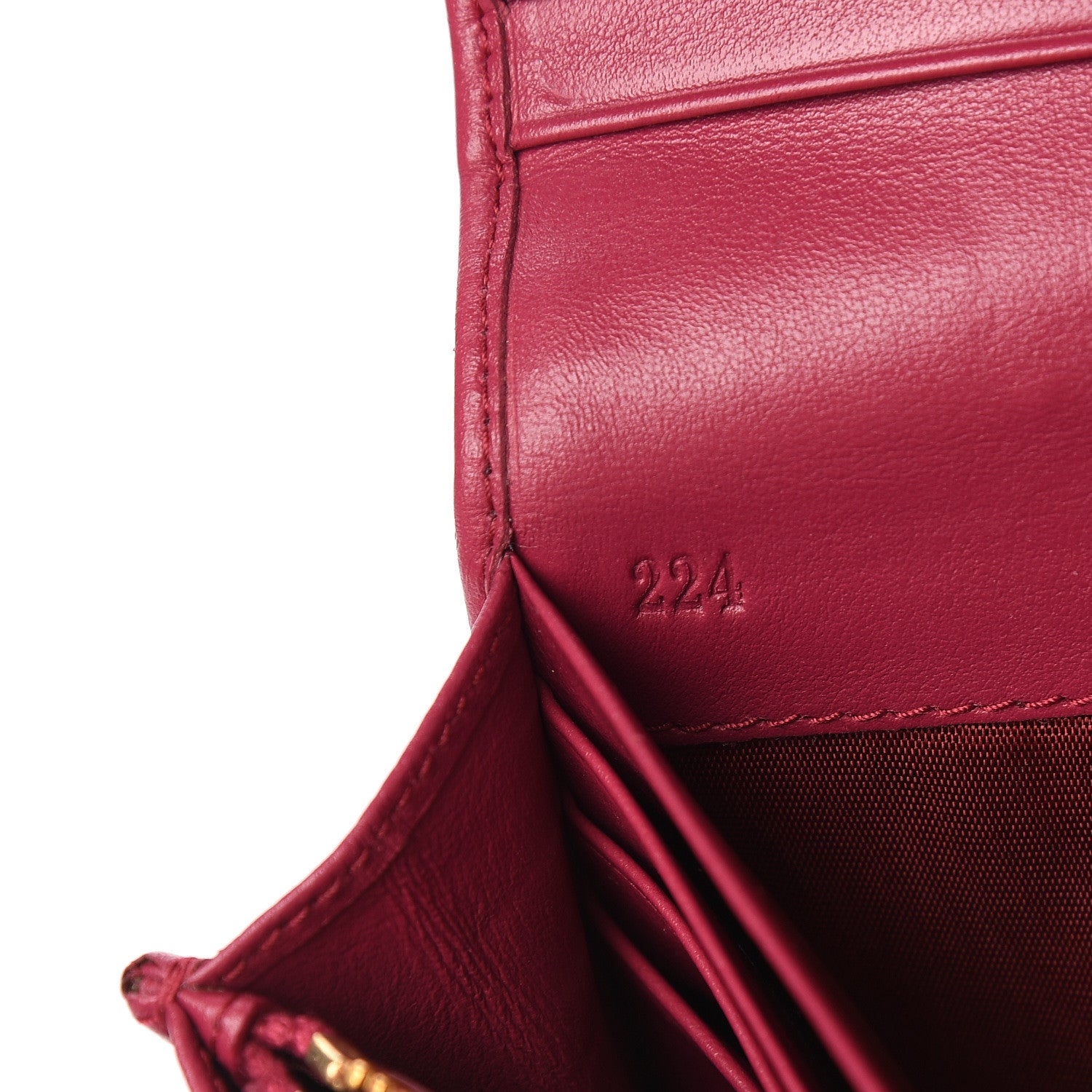 Prada Tessuto Nylon Quilted Continental Flap Wallet Ibisco 6 of 6