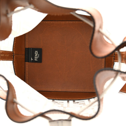 Fendi TPU FF Vitello Aura F is Fendi Grande Mon Tresor Bucket Bag White Cuoio 9 of 22