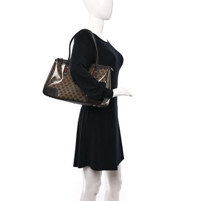 Gucci Crystal Monogram Medium Princy Tote Dark Brown 3 of 10