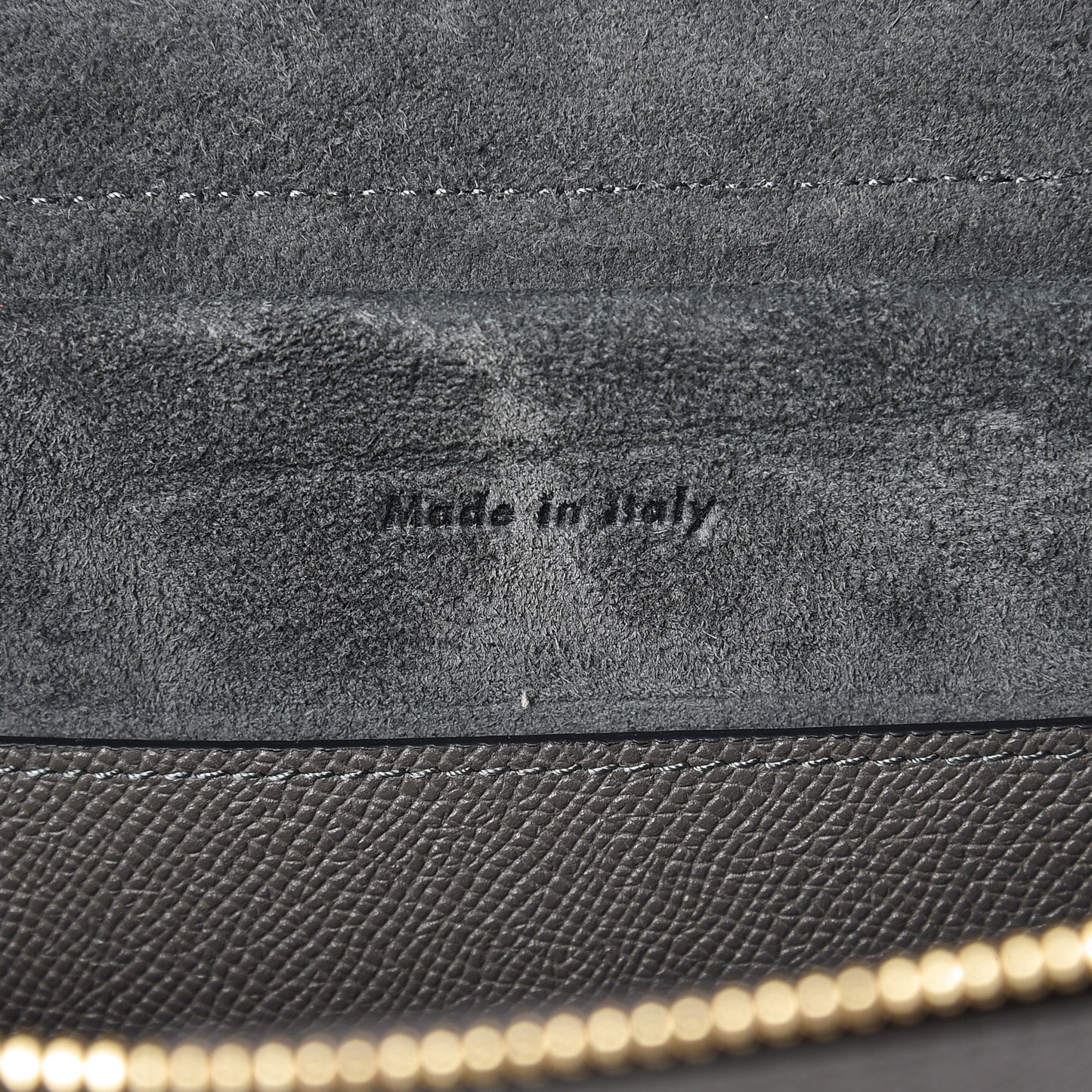 Grained Calfskin Micro Belt Bag Grey
